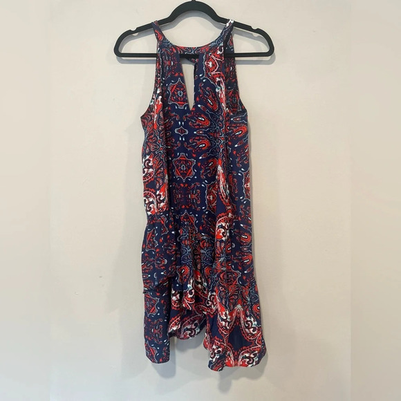 PARKER Paisley Halter Fit And Flare Dress Multi color size Small 100% Silk - Picture 2 of 14